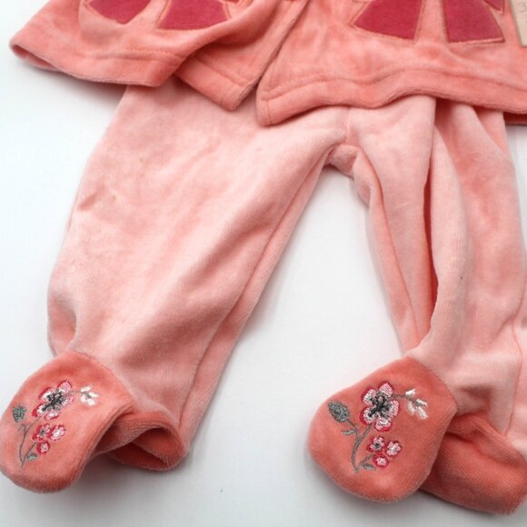 Rene Rofe Baby Girls 3-6 Months 2 Piece Velour Shirt and Pants Set Outfit NWT - Picture 5 of 8
